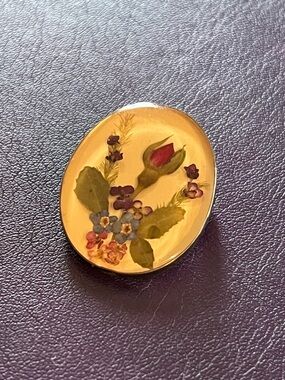 925 Silver Vintage Microfloral Brooch Necklace made in Mexico